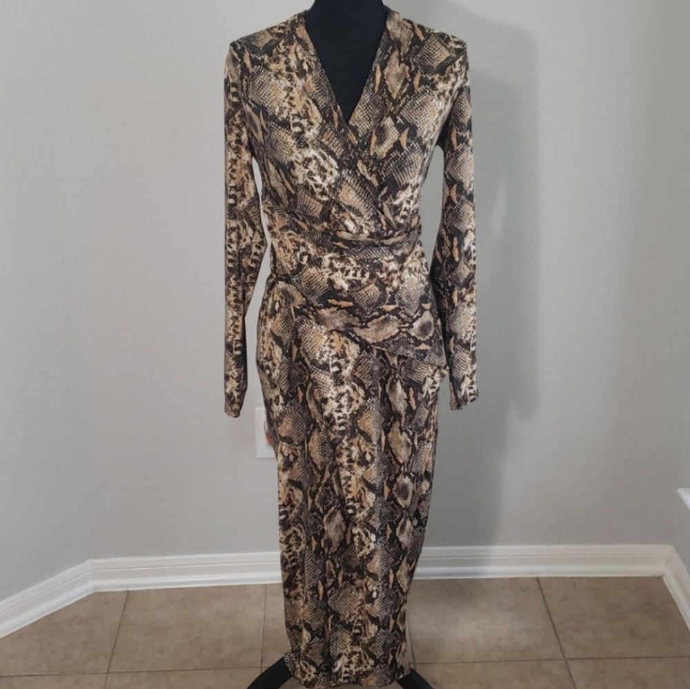 Rachel Snakeskin Print Dress